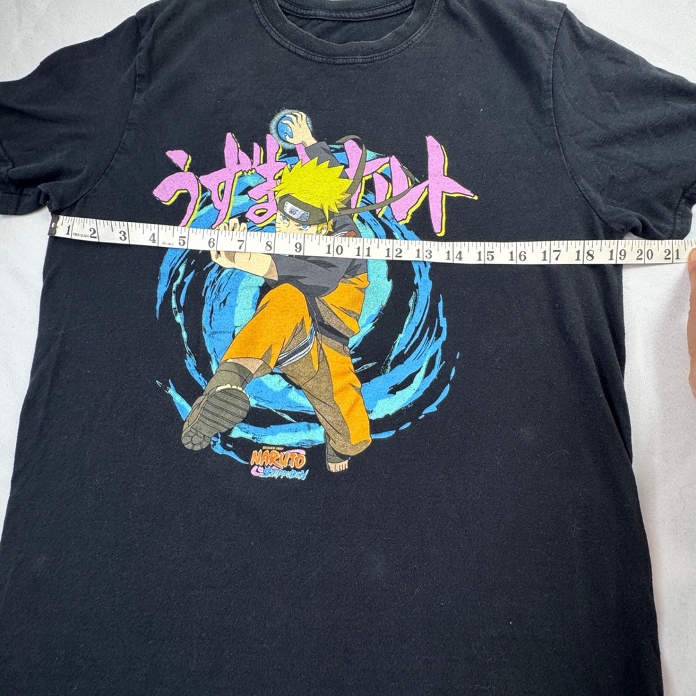 Naruto Shippuden Kids Graphic T-Shirt Black Naruto Uzumaki Rasengan Anime Tee M - Picture 5 of 9